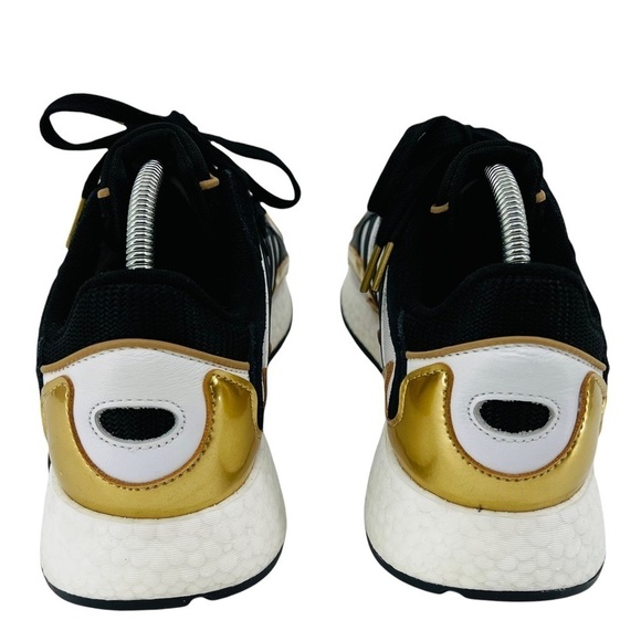 ADIDAS Tresc Run Black & Metallic Gold 90’s Inspired Design Sneakers Size 7M/8W - Picture 5 of 7